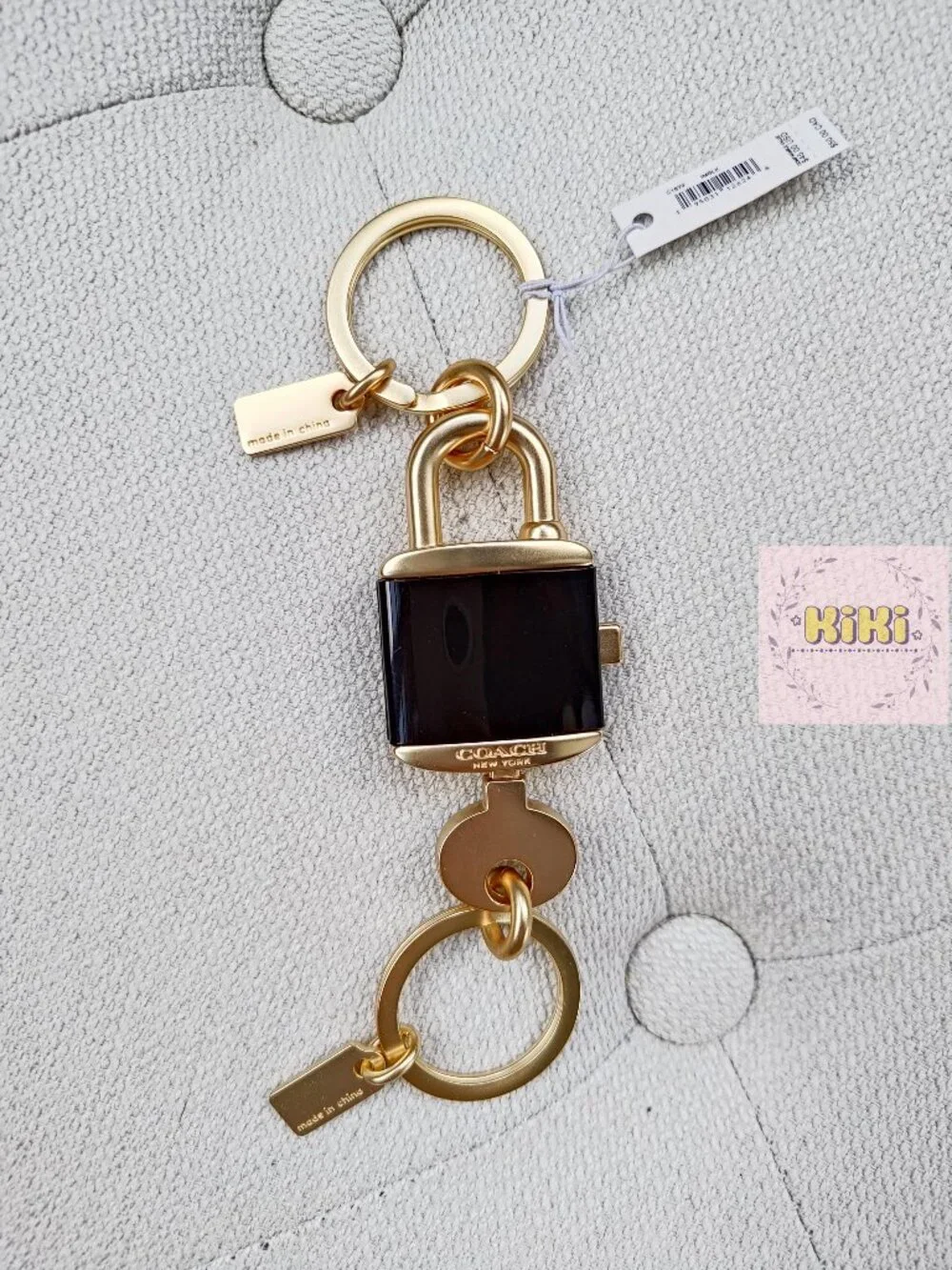 Coach Lock And Key Bag Charm Key Ring C1679